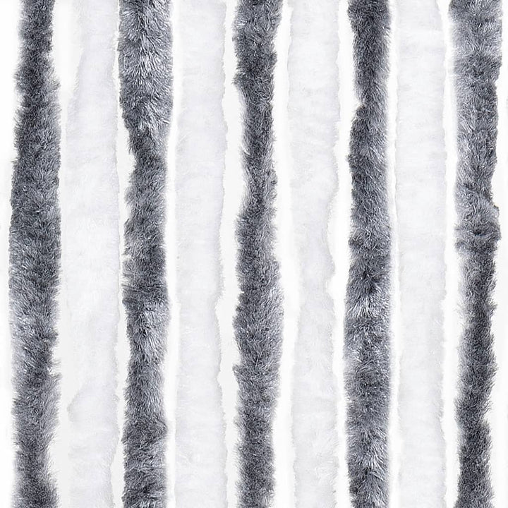 insektgardin grå og hvid 90 x 220 cm chenille
