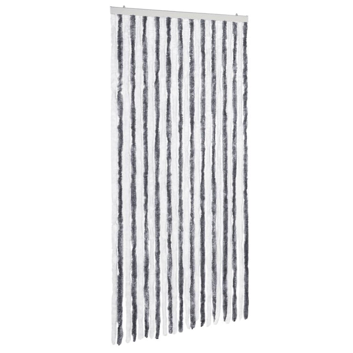 insektgardin grå og hvid 100x220 cm chenille