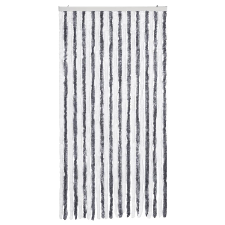 insektgardin grå og hvid 100x220 cm chenille