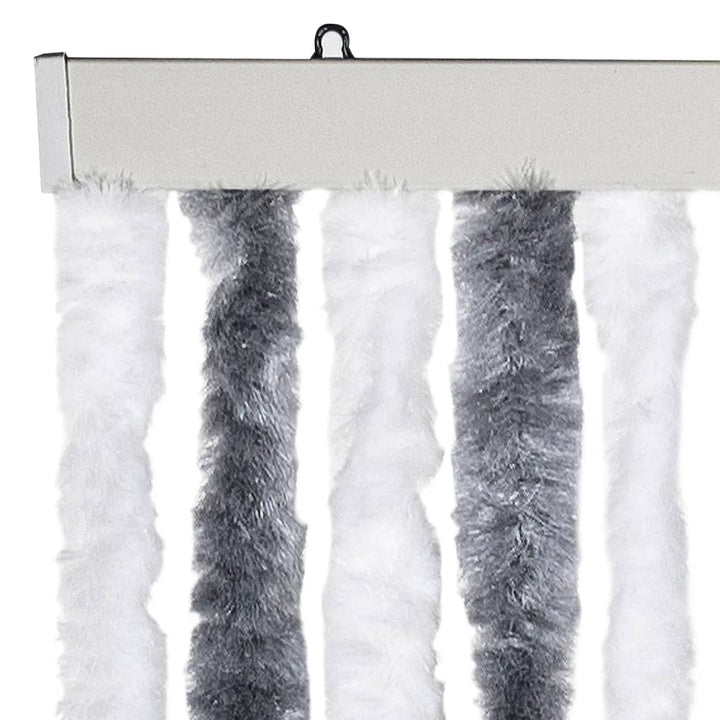 insektgardin grå og hvid 100x220 cm chenille