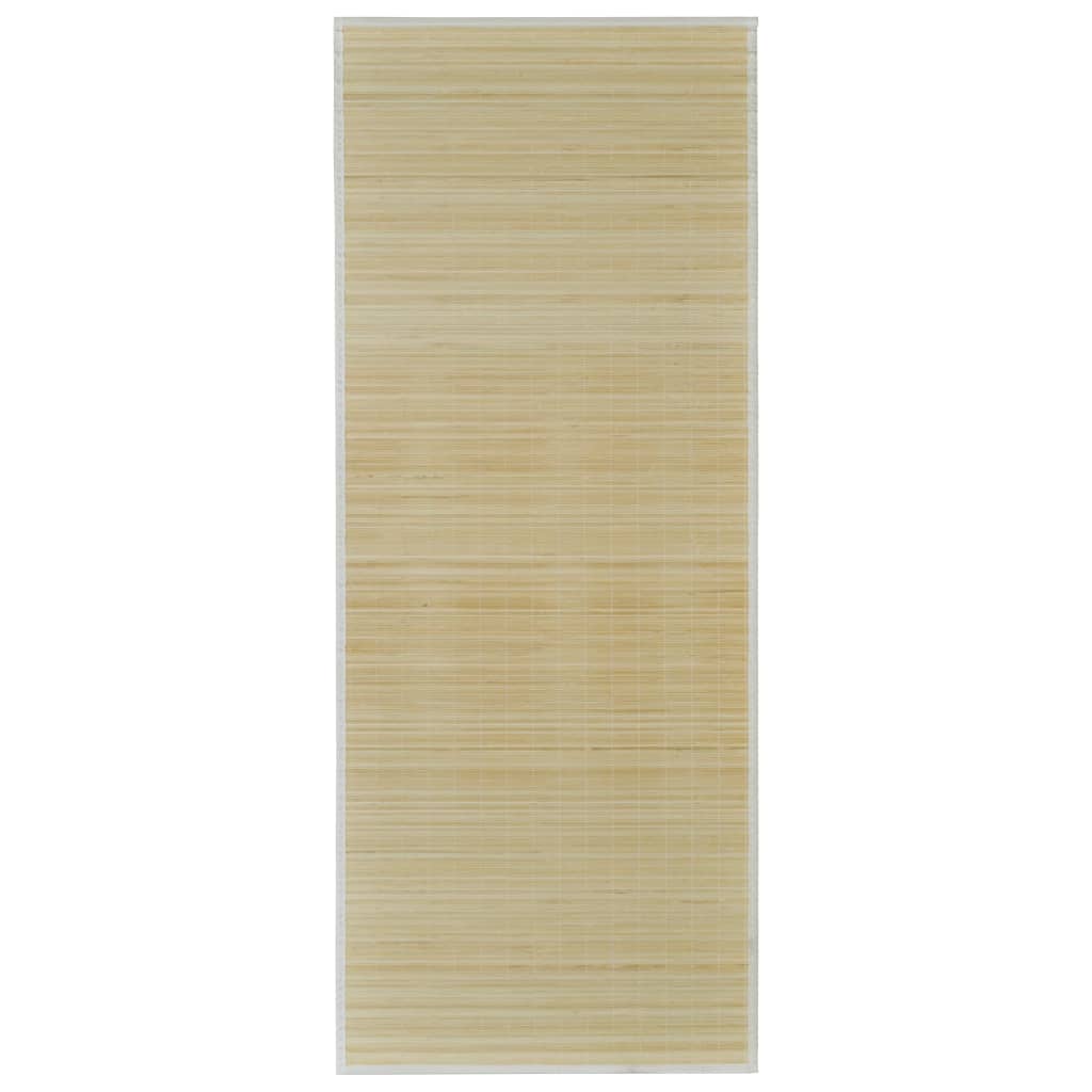gulvtæppe 80x200 cm rektangulært bambus naturfarvet
