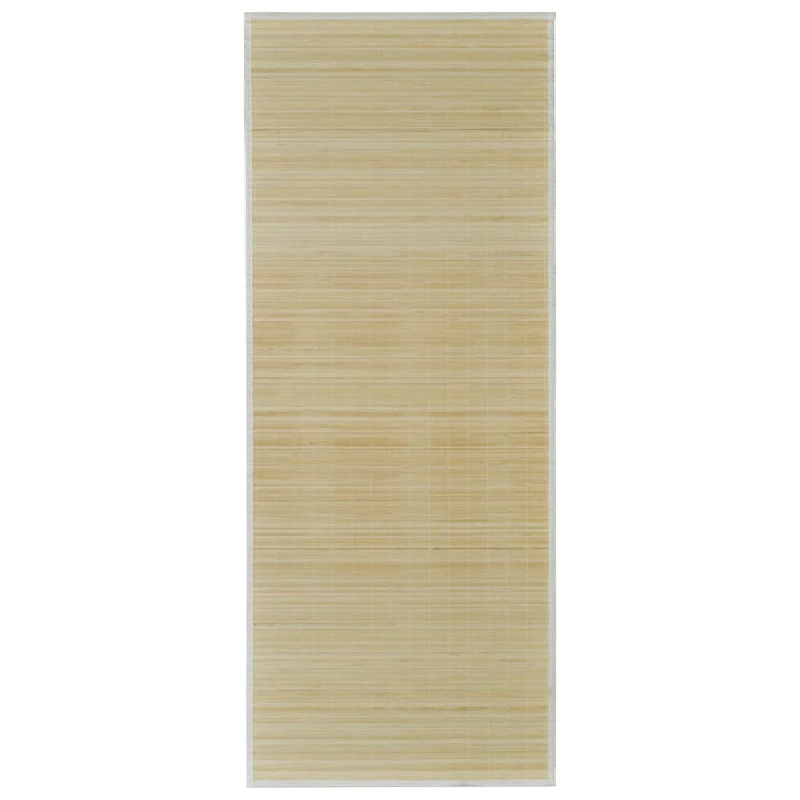 gulvtæppe 80x200 cm rektangulært bambus naturfarvet