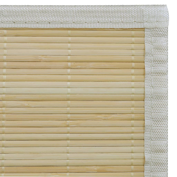 gulvtæppe 80x300 cm rektangulært bambus naturfarvet
