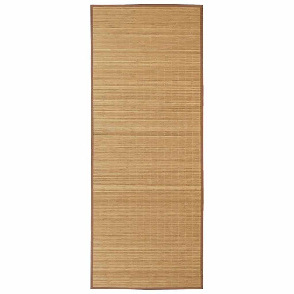 gulvtæppe 80x300 cm rektangulært bambus brun