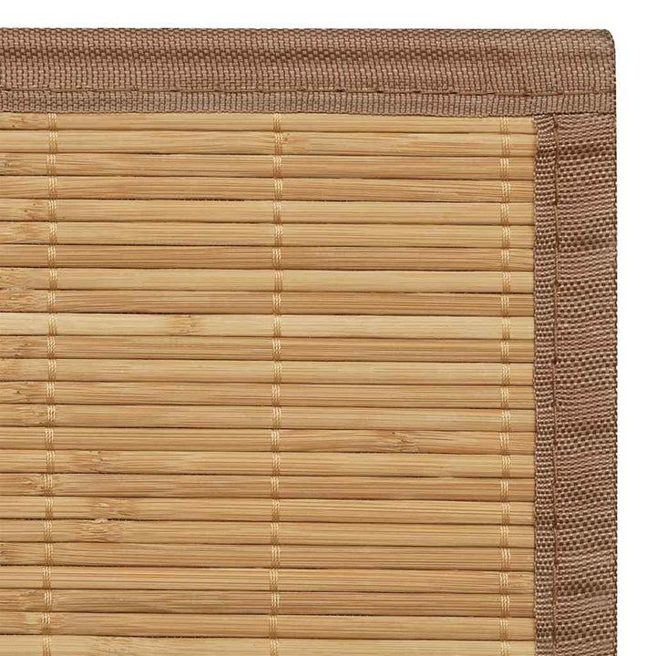 gulvtæppe 80x300 cm rektangulært bambus brun