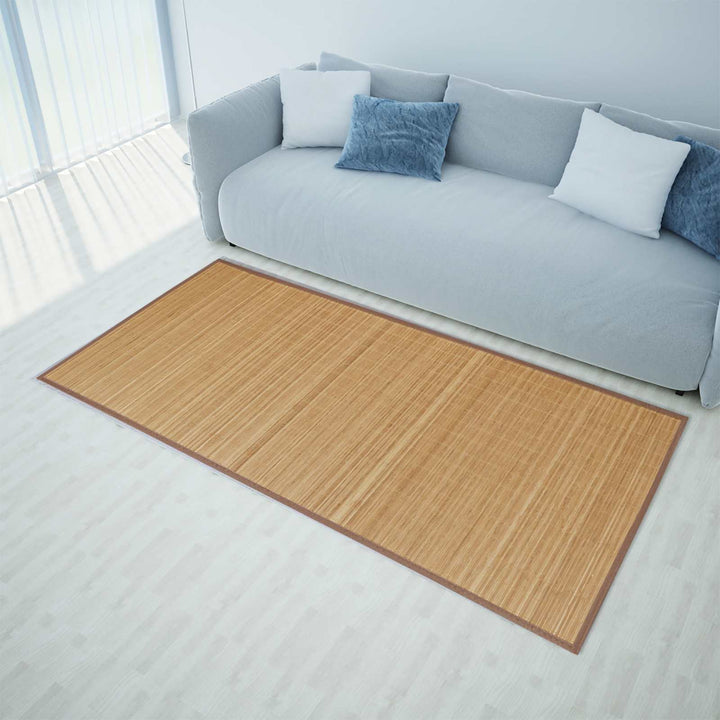 gulvtæppe 80x300 cm rektangulært bambus brun
