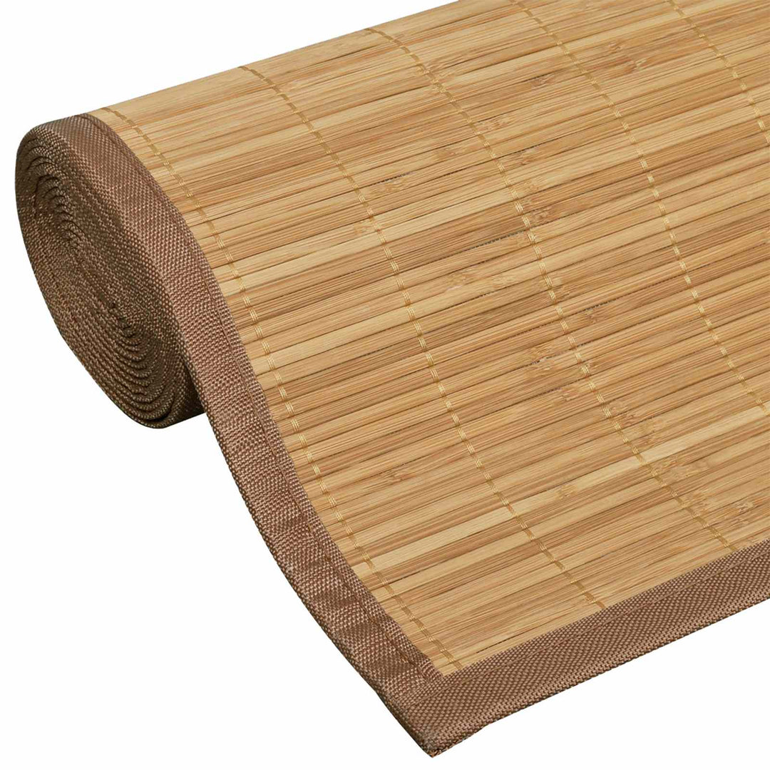 gulvtæppe 120x180 cm rektangulært bambus brun
