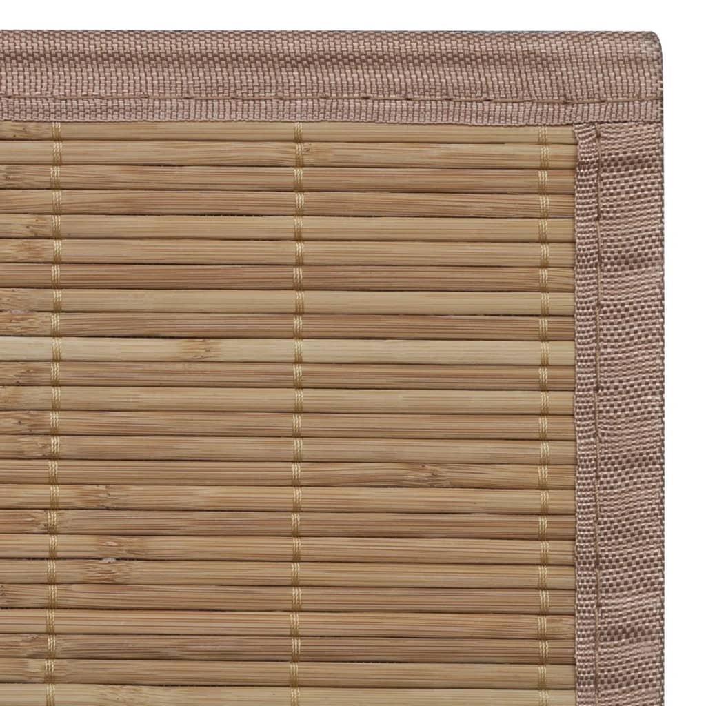 gulvtæppe 120x180 cm rektangulært bambus brun