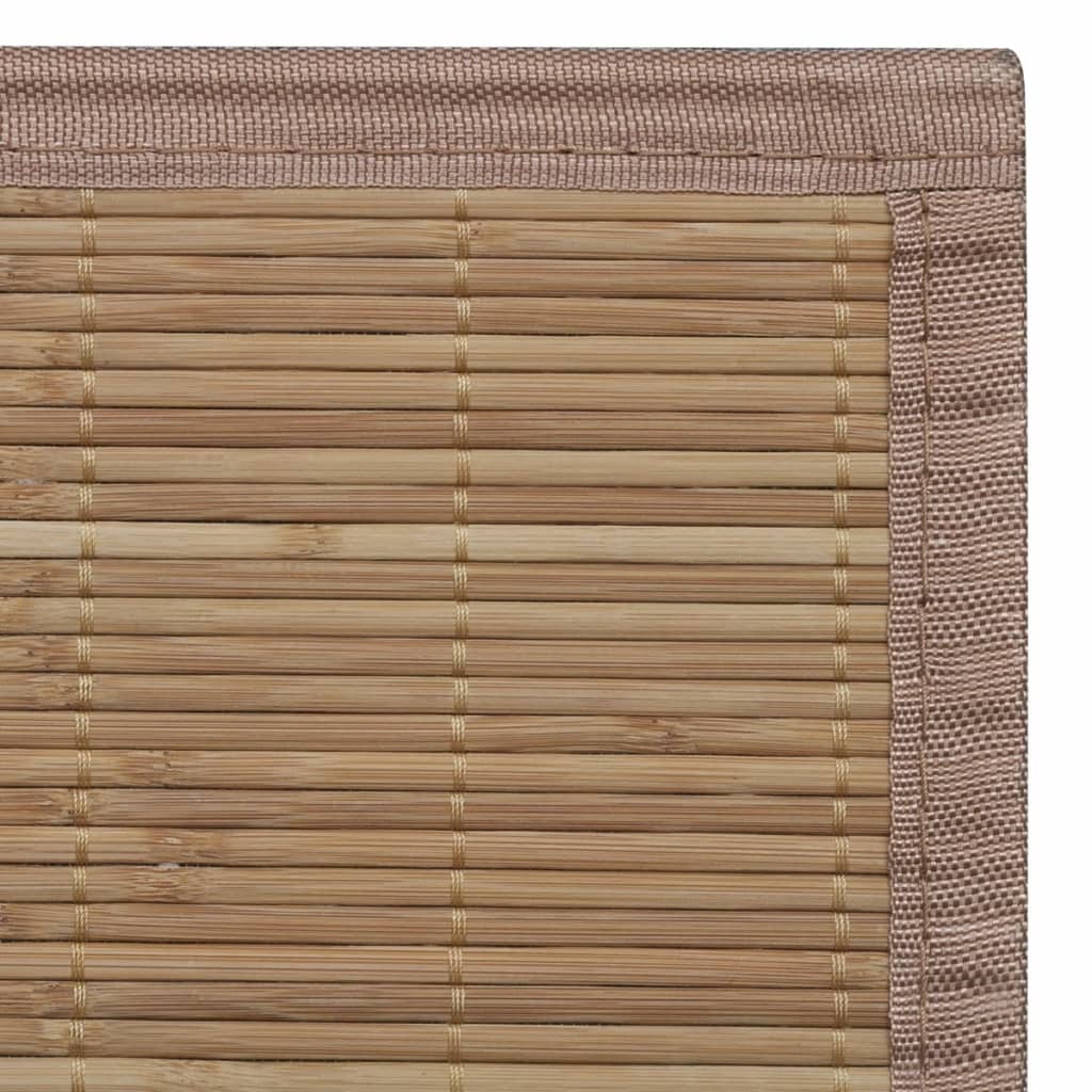gulvtæppe 150x200 cm rektangulært bambus brun