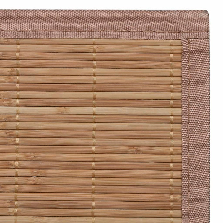 gulvtæppe 150x200 cm rektangulært bambus brun
