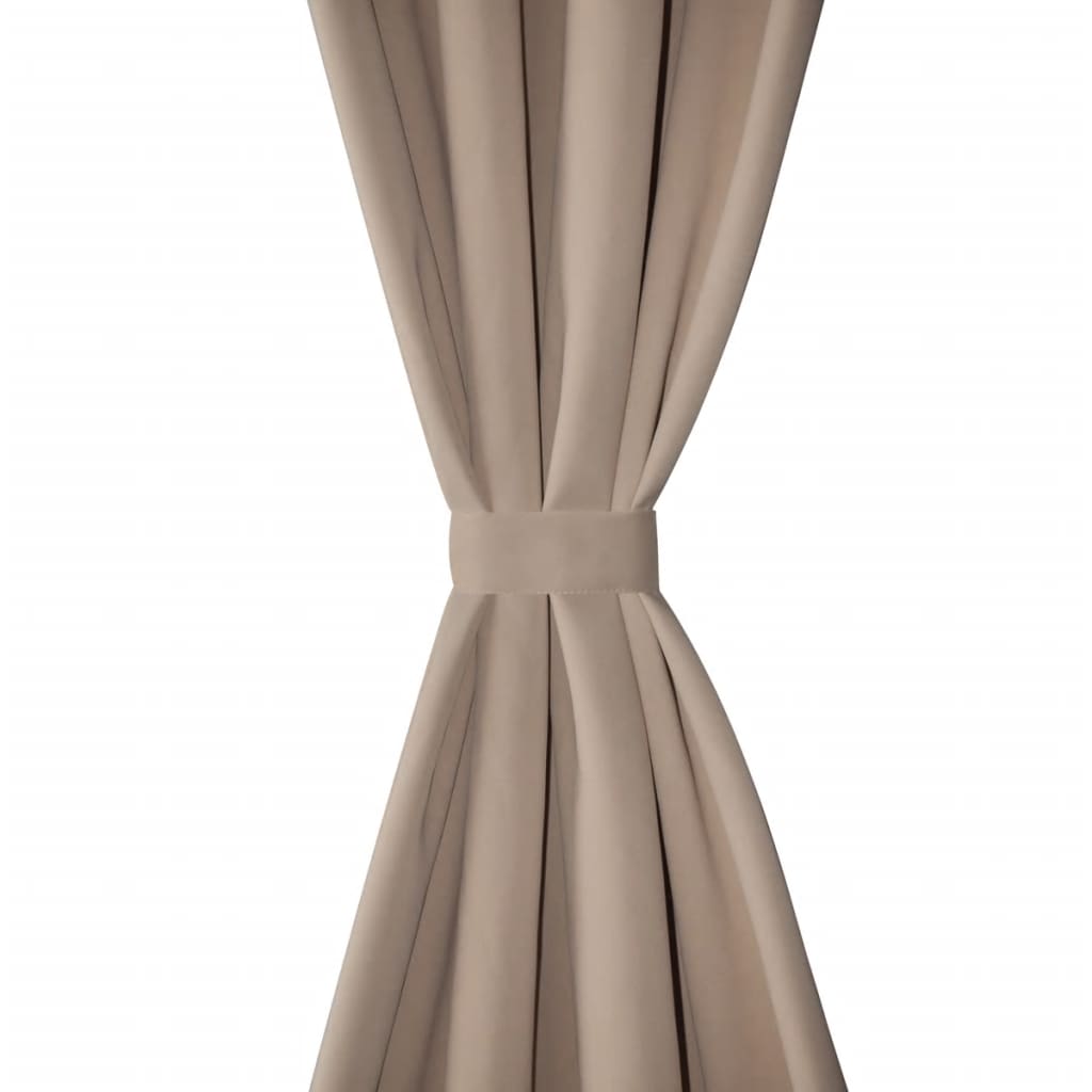 mørklægningsgardiner med metalringe 2 stk. creme 135 x 245 cm