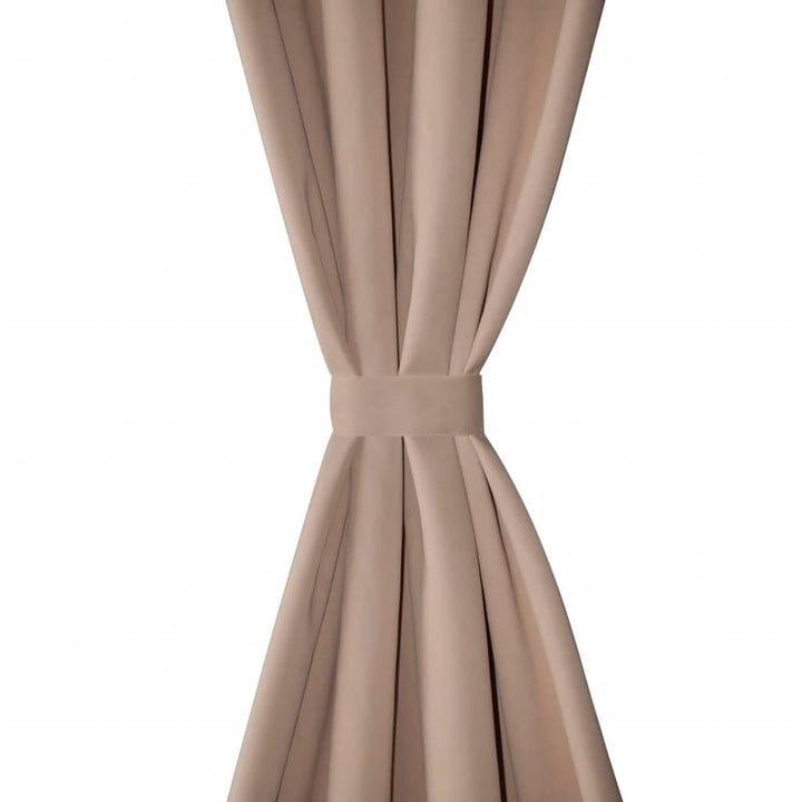 mørklægningsgardiner med metalringe 2 stk. creme 135 x 245 cm