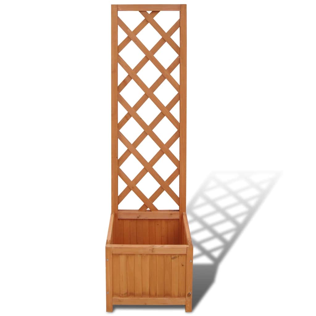 plantekasse med espalier 40x30x135 cm massivt grantræ