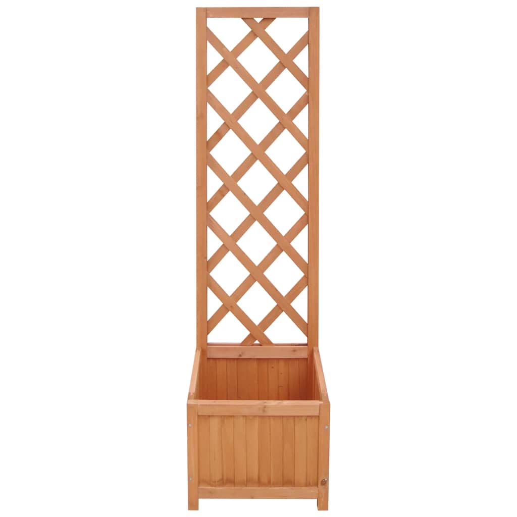 plantekasse med espalier 40x30x135 cm massivt grantræ
