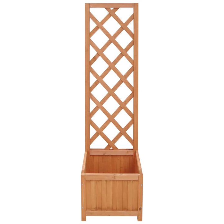 plantekasse med espalier 40x30x135 cm massivt grantræ