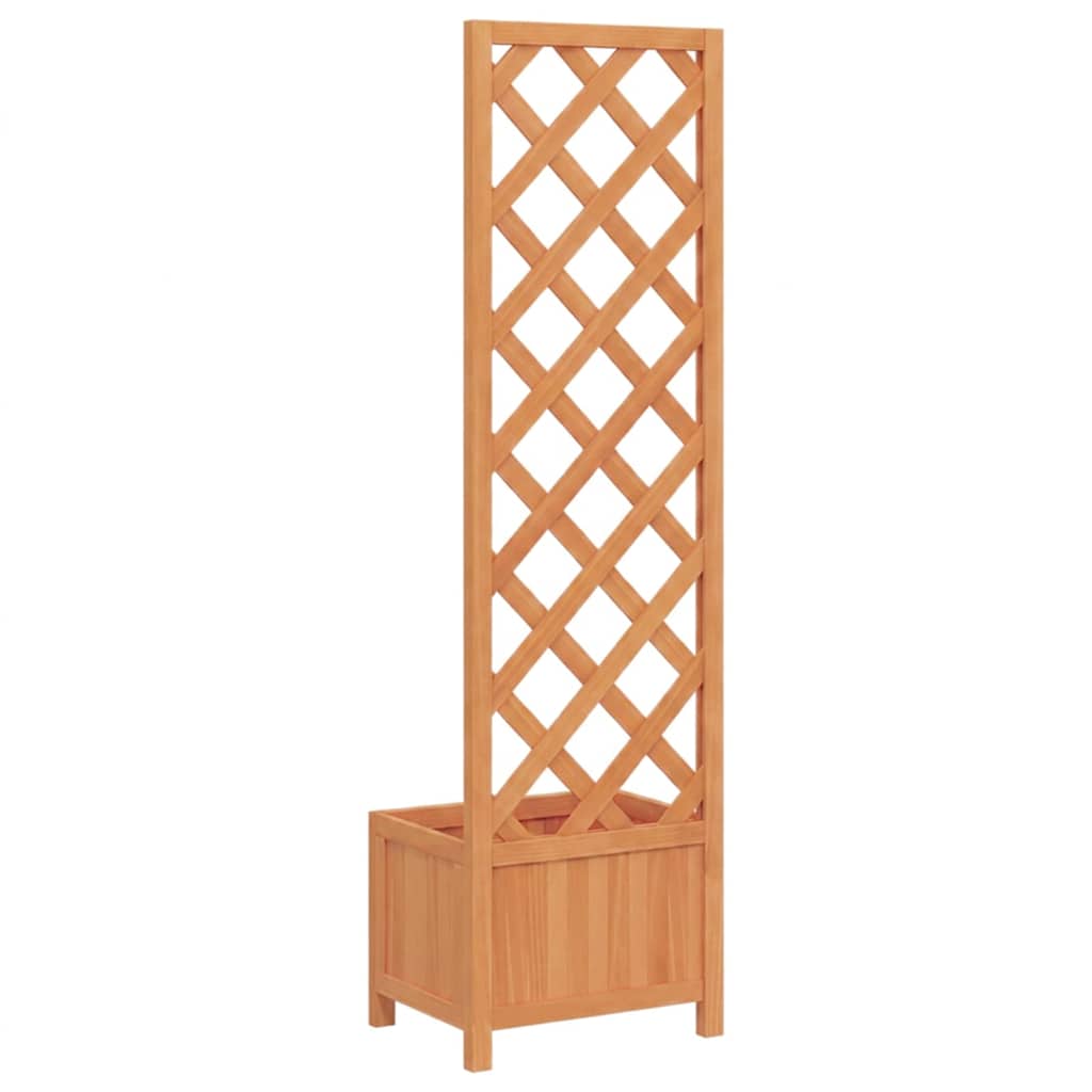 plantekasse med espalier 40x30x135 cm massivt grantræ