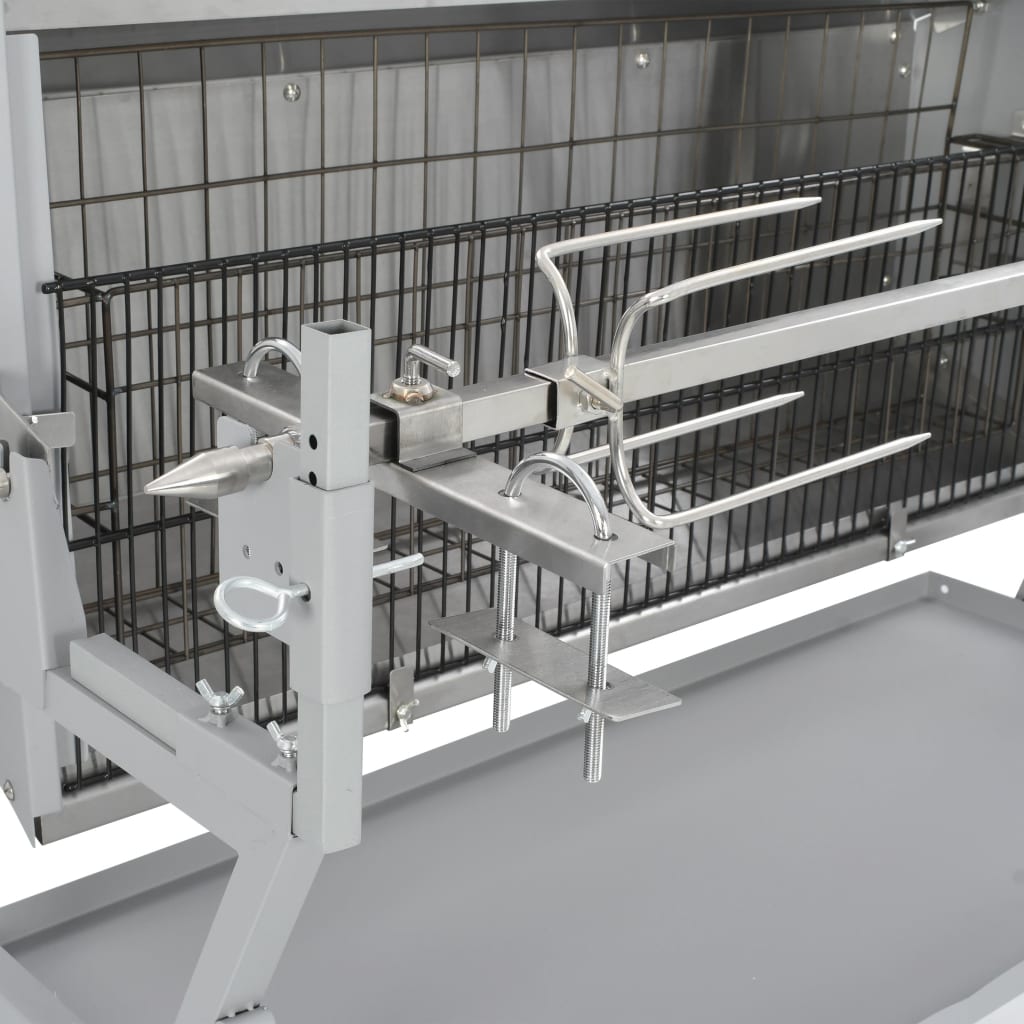 roterende grillspyd i jern og rustfrit stål