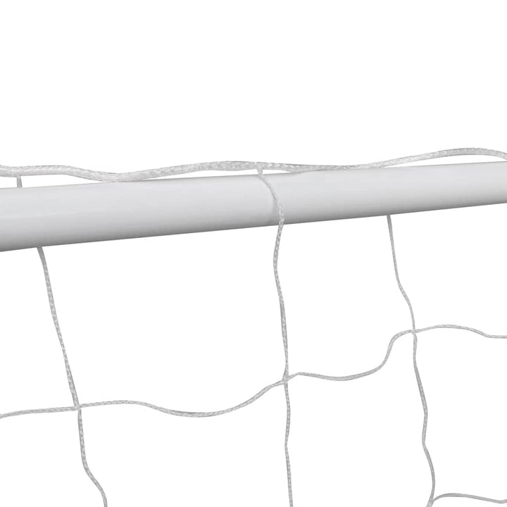 fodboldmål med net 182 x 61 x 122 cm stål hvid