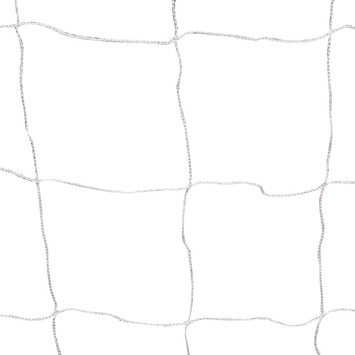 fodboldmål med net 182 x 61 x 122 cm stål hvid