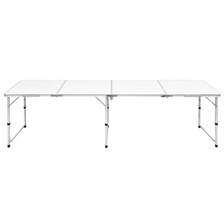 sammenklappeligt campingbord justérbart aluminium 240 x 60 cm