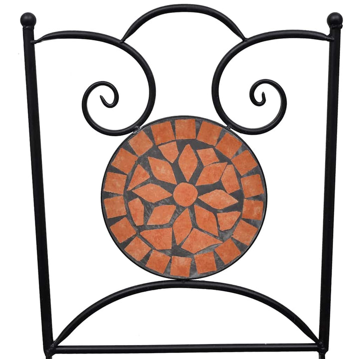 foldbare bistrostole 2 stk. keramik terracotta