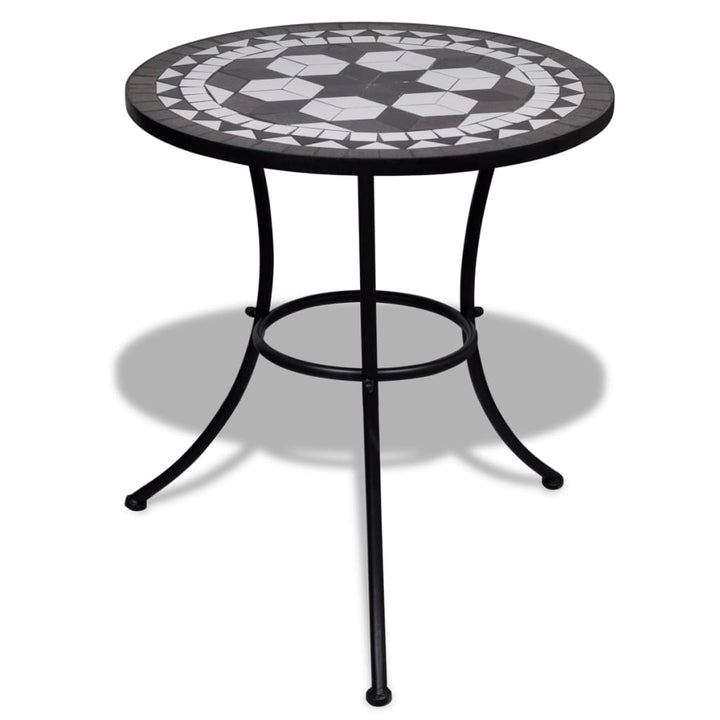 bistrobord 60 cm mosaik sort og hvid