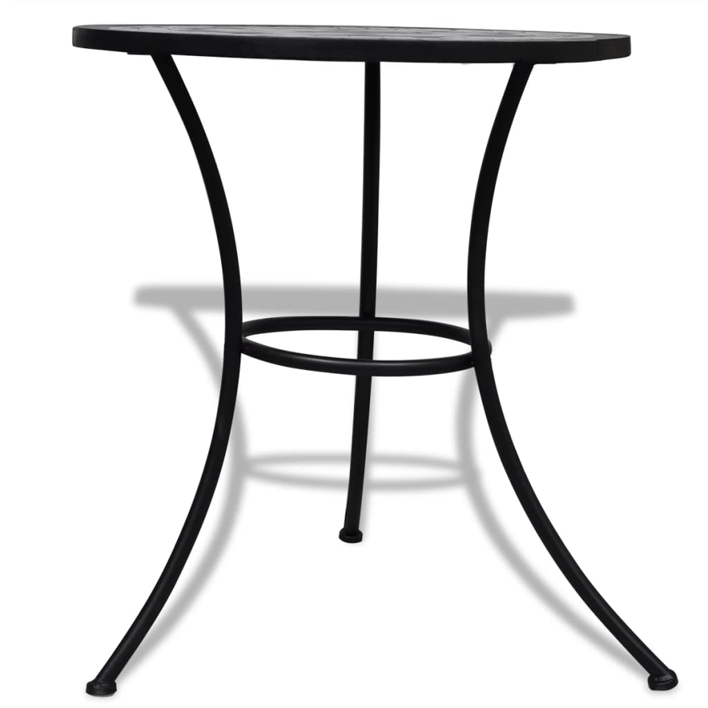 bistrobord 60 cm mosaik sort og hvid