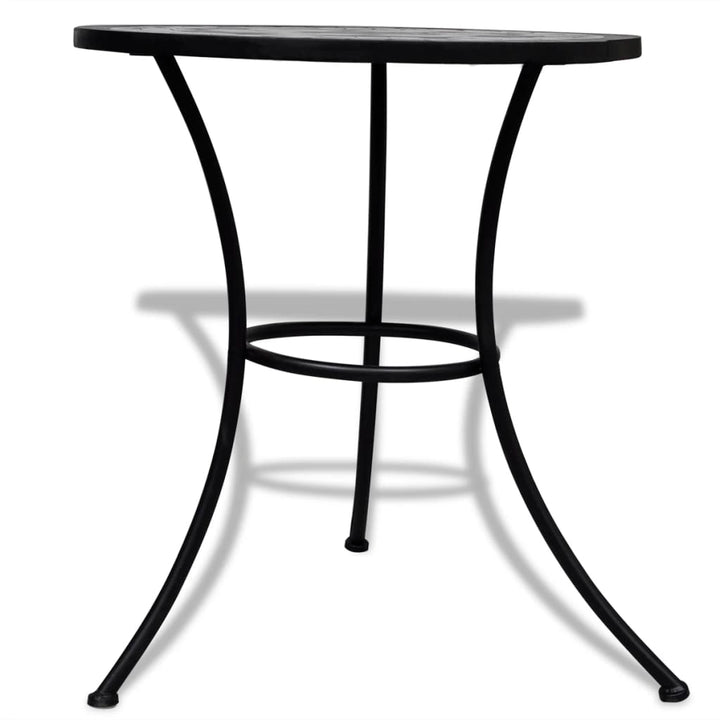 bistrobord 60 cm mosaik sort og hvid