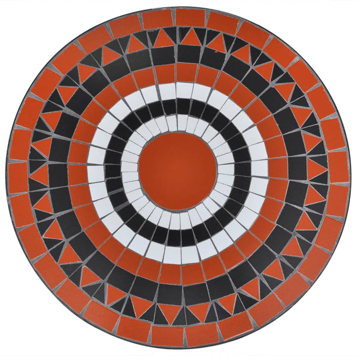 bistrobord 60 cm mosaik terracotta og hvid