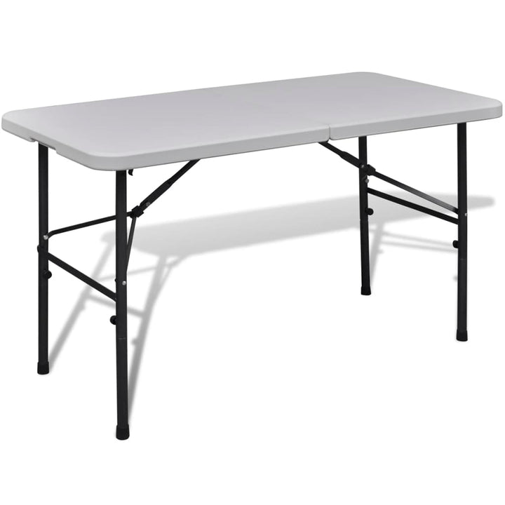 sammenfoldeligt havebord 122 cm HDPE hvid