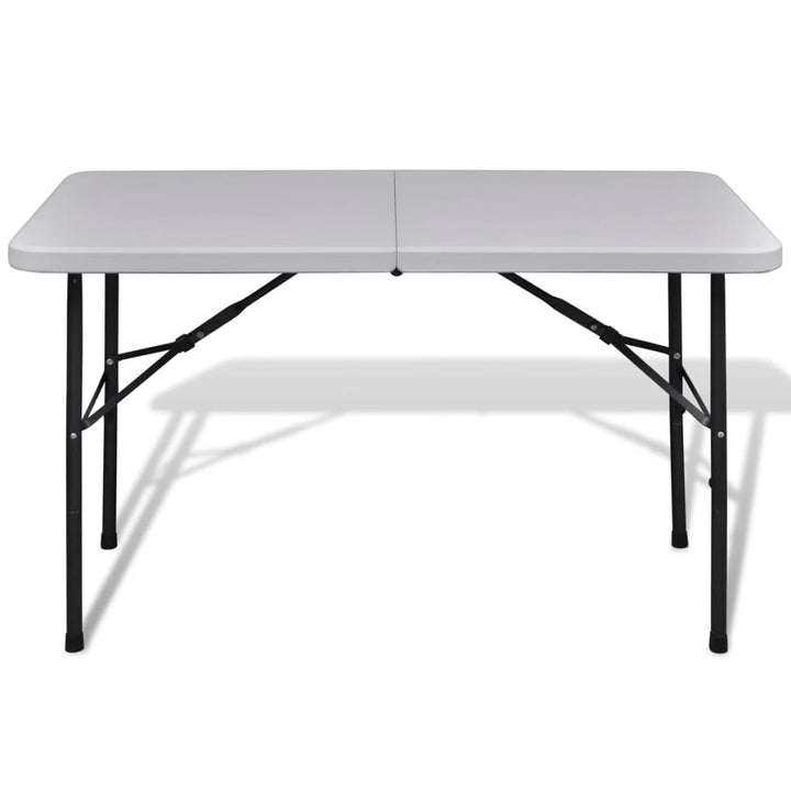 sammenfoldeligt havebord 122 cm HDPE hvid