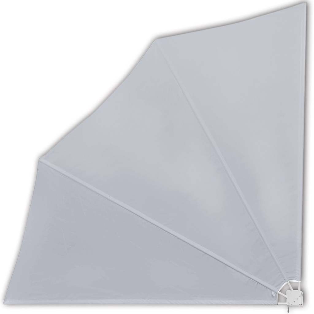 sammenklappelig sidemarkise til altan grå 140 x 140 cm