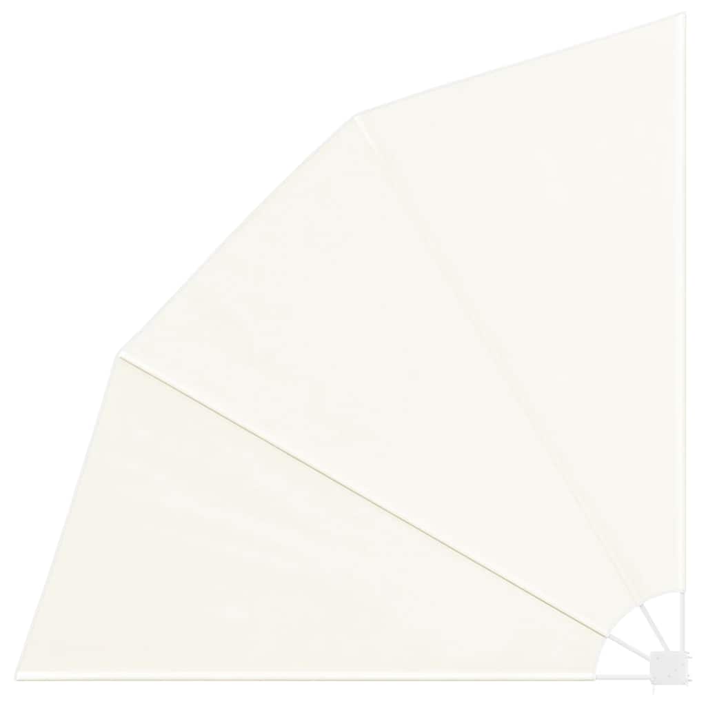 sammenklappelig sidemarkise til altan cremefarvet 210 x 210 cm