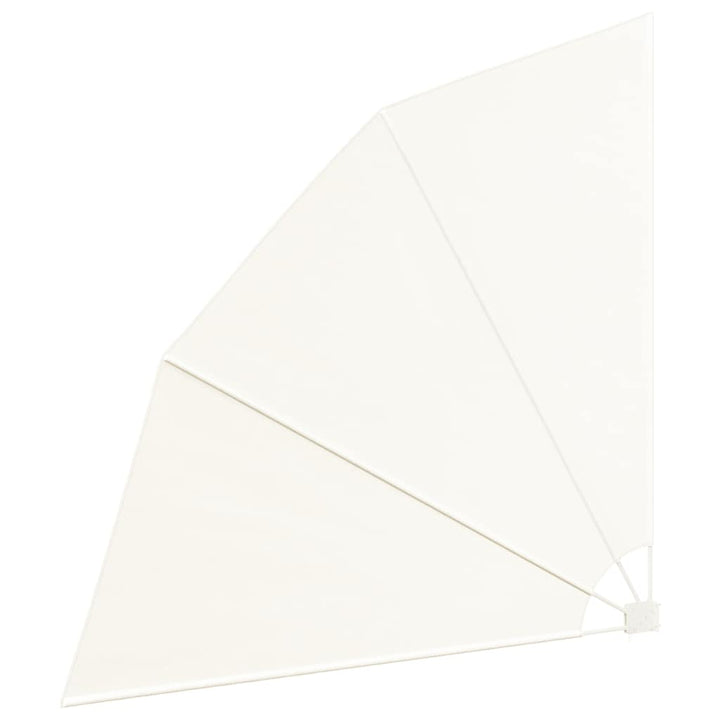 sammenklappelig sidemarkise til altan cremefarvet 210 x 210 cm