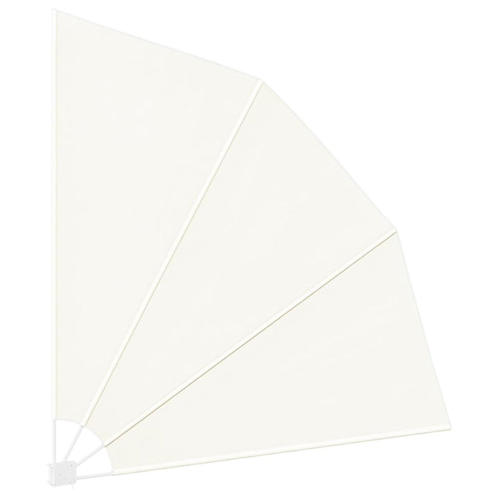 sammenklappelig sidemarkise til altan cremefarvet 210 x 210 cm