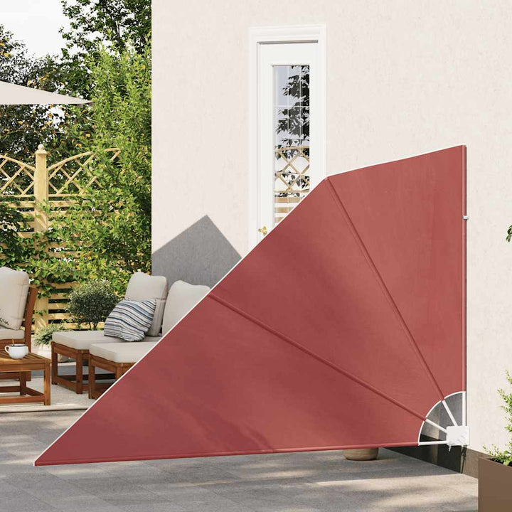 sammenklappelig sidemarkise til altan terracotta 160 x 240 cm