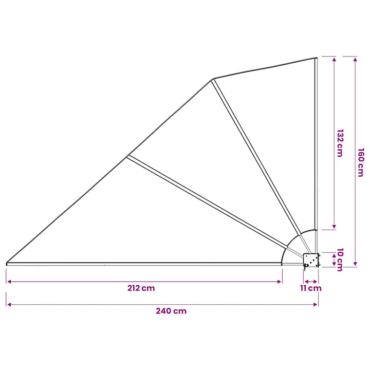 sammenklappelig sidemarkise til altan terracotta 160 x 240 cm