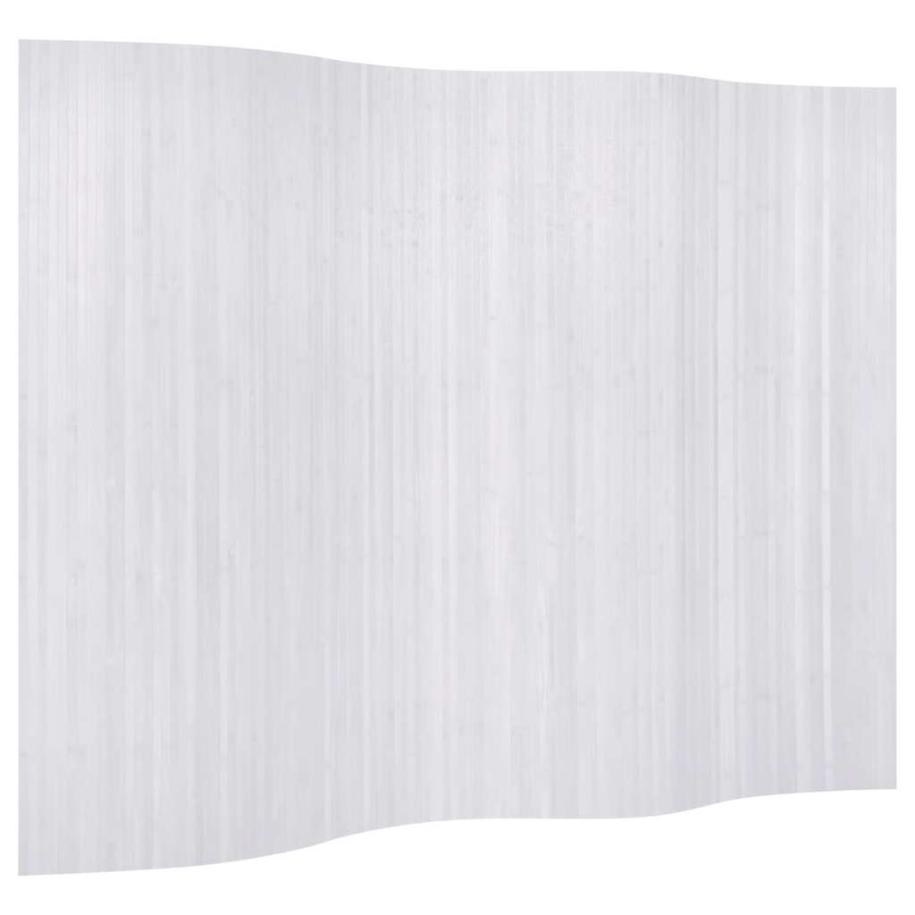 rumdeler bambus bredde 250 cm højde 165 cm hvid