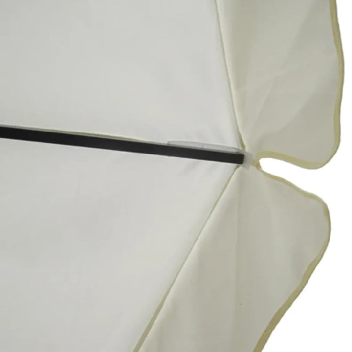 haveparasol med transportabel fod aluminium hvid