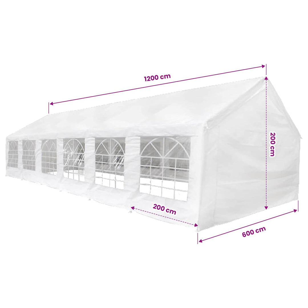 | Teltstof uden ramme | Hvid 12 x 6 m PE