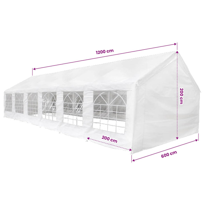 | Teltstof uden ramme | Hvid 12 x 6 m PE