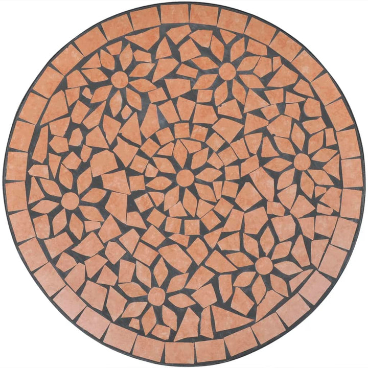 bistrosæt 3 dele keramikfliser terracotta