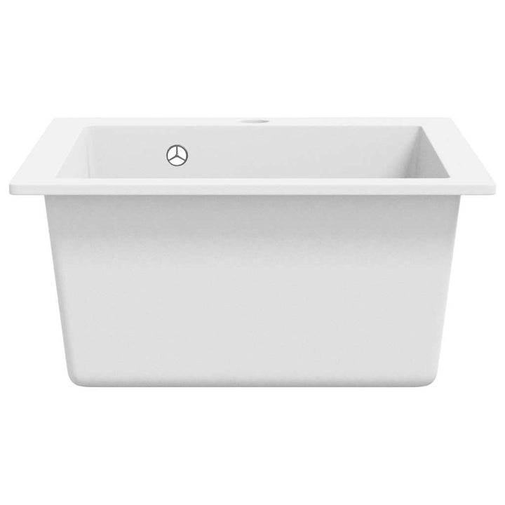 nedfældningsvask til køkkenet enkeltvask granit hvid