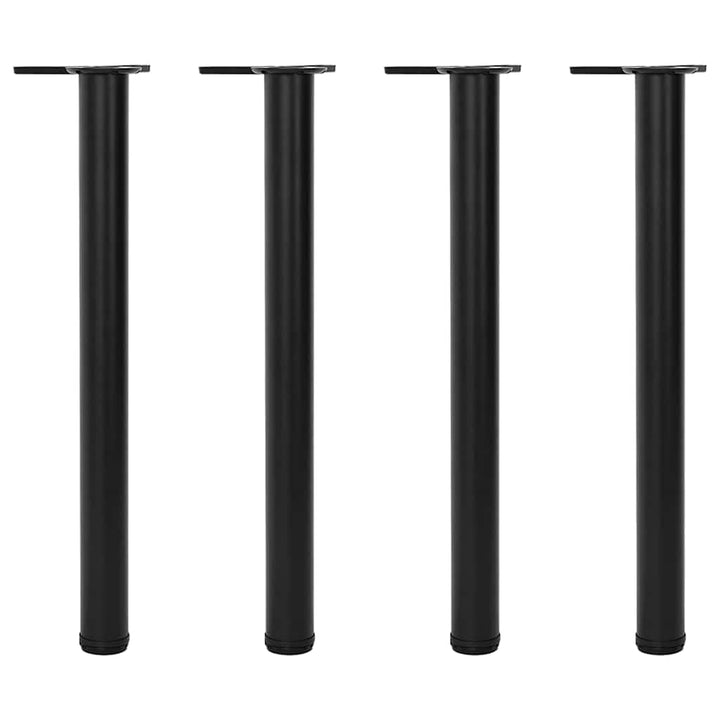 4 bordben, justerbar højde, sorte, 710 mm