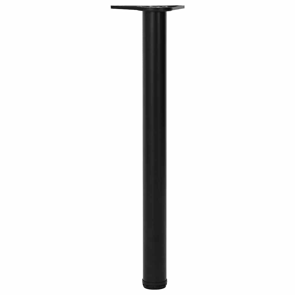 4 bordben, justerbar højde, sorte, 710 mm