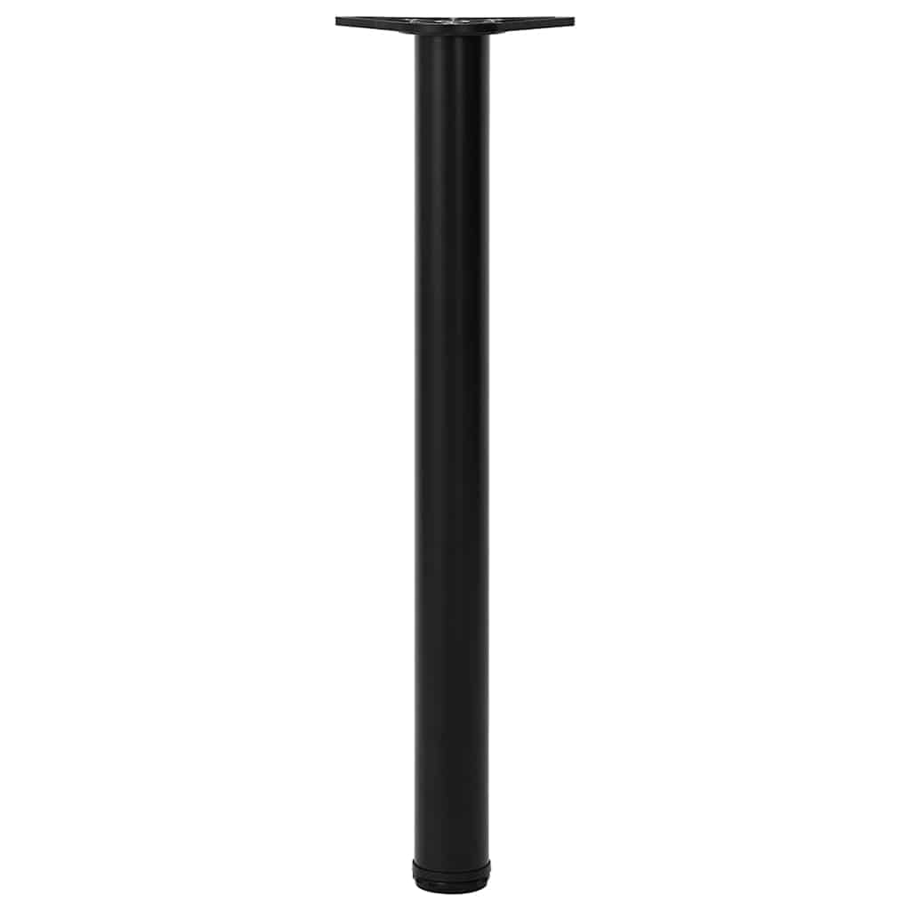 4 bordben, justerbar højde, sorte, 710 mm