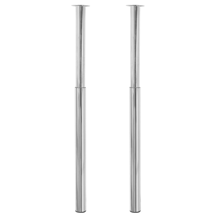 teleskopiske bordben i krom 710 mm - 1100 mm
