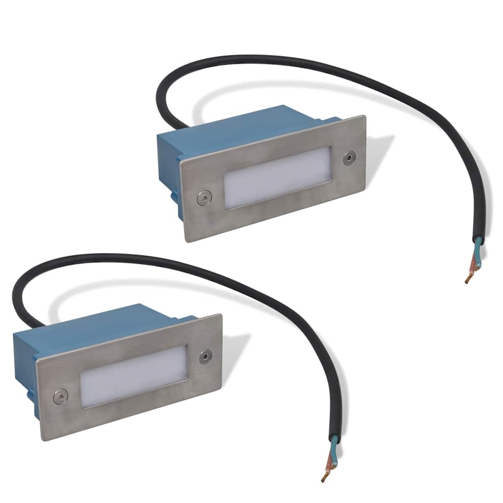 forsænket LED-trappelys 2 stk. 44x111x56 mm