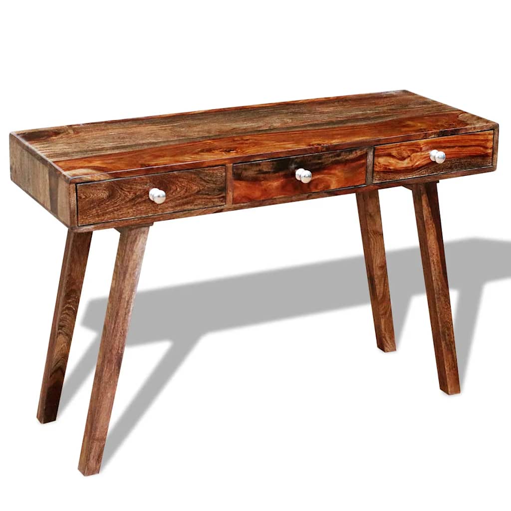 konsolbord med 3 skuffer 76 cm massivt akacietræ