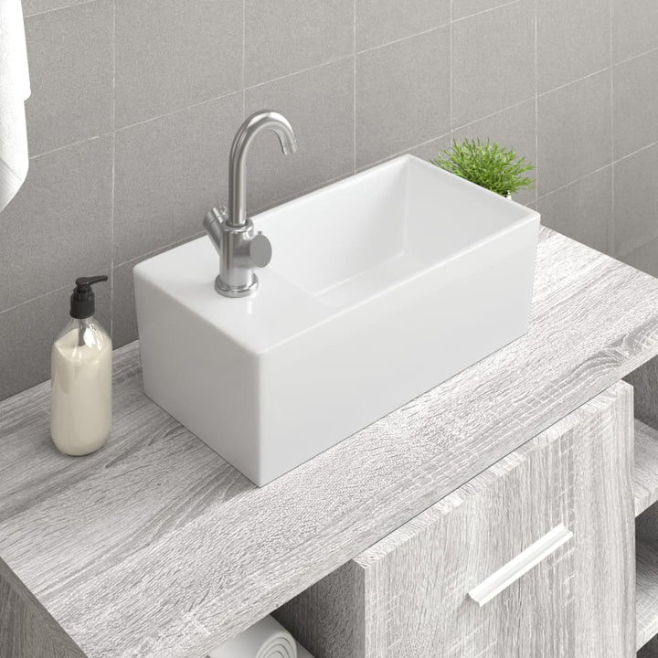 håndvask hvid 48x25x15 cm keramik